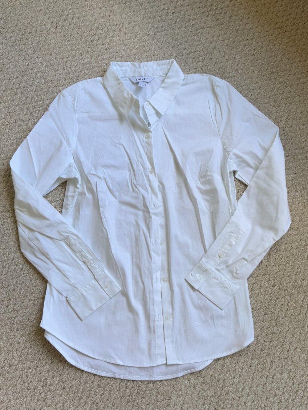 Nine West Long Sleeve Button Down Shirt -- Medium